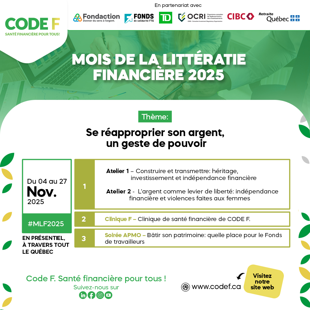 Mois de la littératie financière 2025 - CODE F