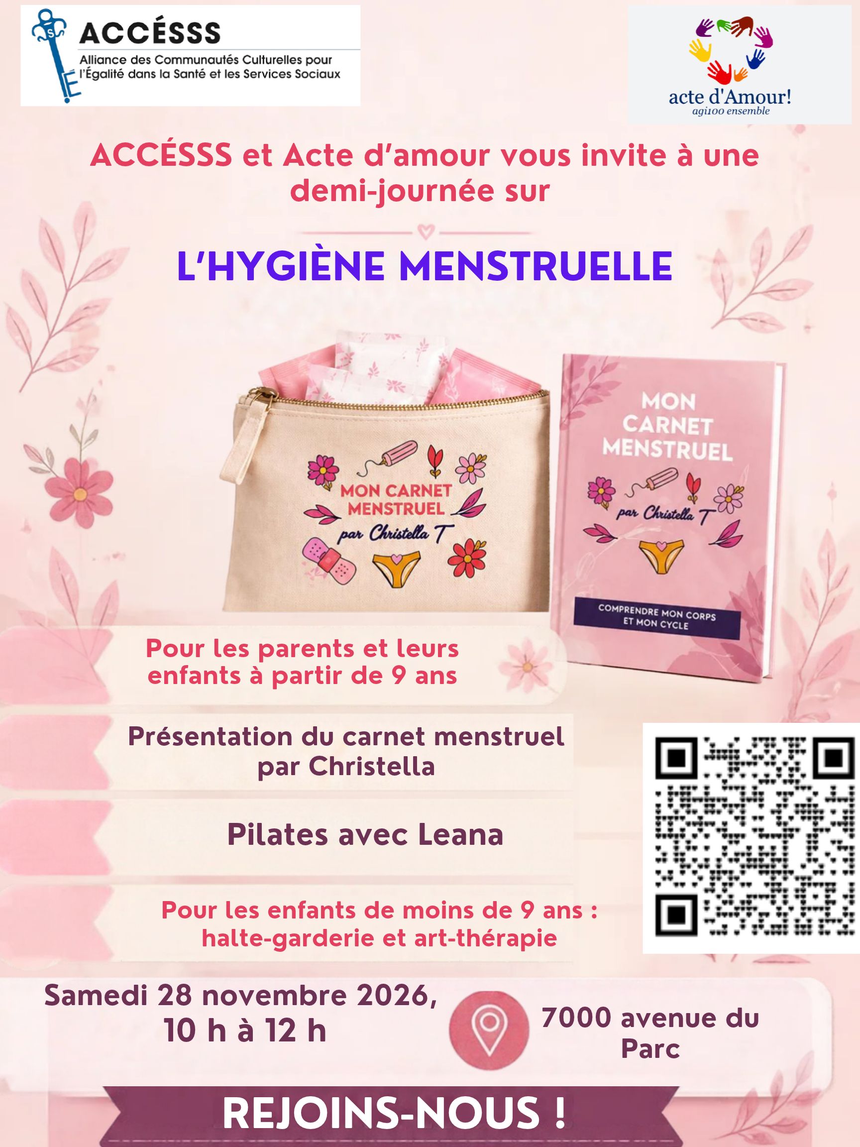 Demi-journée sur l’hygiène menstruelle – Parents et enfants